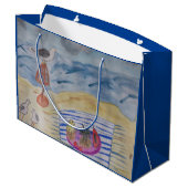 Zeemijlen op het strand groot cadeauzakje (Achterkant Gekanteld)