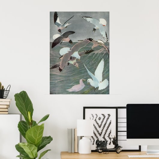 Zeemijlen over oceaangolven door Louis Agassiz Fue Poster (Thuiskantoor)