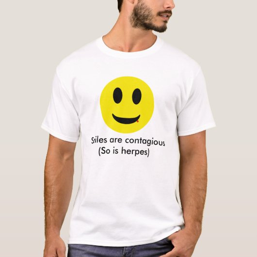 Zeemijlen zijn besmettelijk (dus ook herpes) t-shirt (Voorkant)