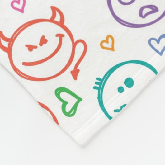 zeemijlpatroon fleece deken (Hoek)