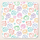 zeemijlpatroon kartonnen onderzetters (Voorkant)