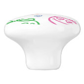 zeemijlpatroon keramische knop (Zijkant)