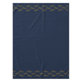 Zeemleder en goudlef Elegant Table Cloth Tafelkleed