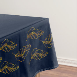Zeemleder en goudlef Elegant Table Cloth Tafelkleed