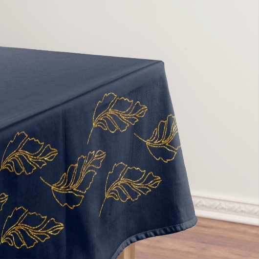 Zeemleder en goudlef Elegant Table Cloth Tafelkleed (Voorbeeld)