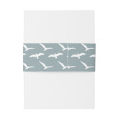 zeemleder in duusky blue strand - buikband uitnodigingen wikkel (Achterkant Voorbeeld)