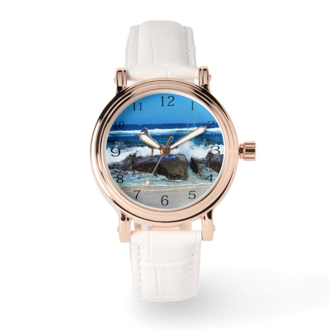 zeemleder op de balkstokken, horloge (Voorkant)
