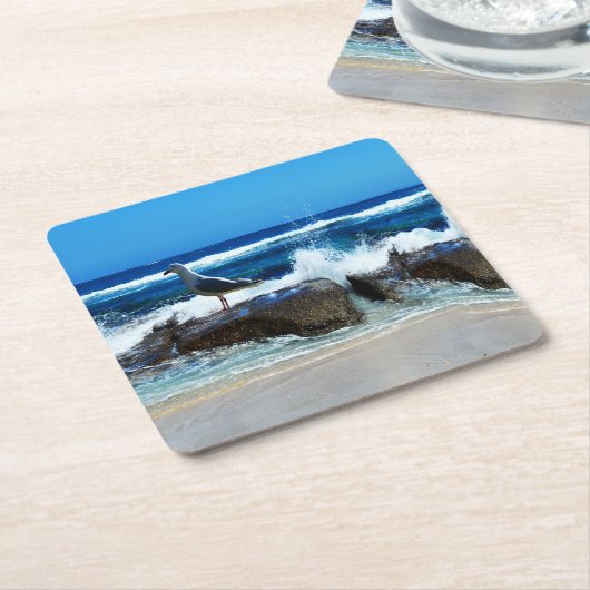 zeemleder op de balkstokken, kartonnen onderzetters (Schuin)