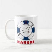 Zeemleeuw en zeemleder koffiemok (Links)