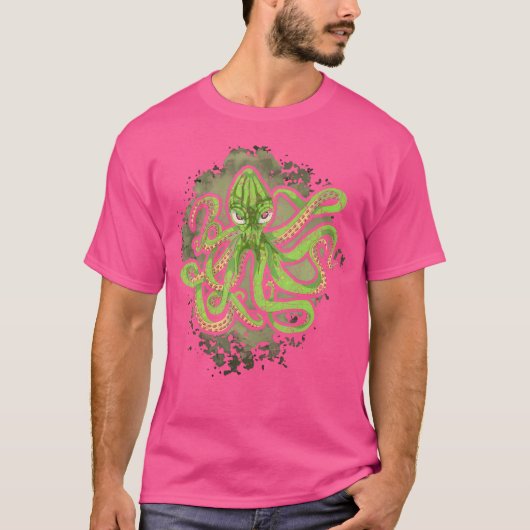 Zeemonitor Oceaandier Kraken Duiken Octopus T-shirt (Voorkant)