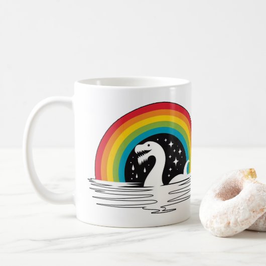 Zeemonster Regenboog Koffiemok (Met donut)