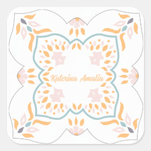 Zeemosaïek Vierkante Sticker