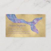 Zeemruid Visitekaartjes Blauwe Periwinkle Sequin g (Achterkant)