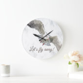 Zeemstrand "laten we wegvliegen" wandklok (Huis)