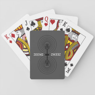 Zeemz: Radio op donkere grijs Pokerkaarten