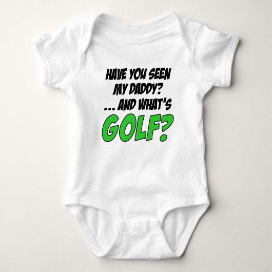 Zeen mijn papa Funny Golf Romper (Voorkant)