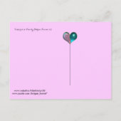 ZEENAALDEN VERLIEFDE, BLAUWE ROZE PARELMOER, Save  Aankondigingskaart (Achterkant)