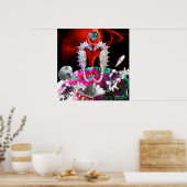 ZEENAALDEN VERLIEFDE,ROOD ROZE BLAUW MOERBEI POSTER (Keuken)