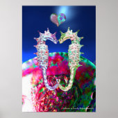 ZEENAALDEN VERLIEFDE , ROZE BLAUWE PARELMOER POSTER (Voorkant)