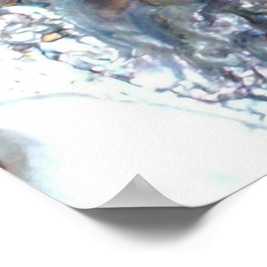 ZEENAALDEN VERLIEFDE ROZE FUCHSIA PARELMOER POSTER (Hoek)