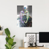 ZEENAALDEN VERLIEFDE ROZE FUCHSIA PARELMOER POSTER (Thuiskantoor)