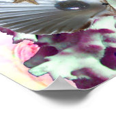 ZEENAALDEN VERLIEFDE , ROZE TEAL BLAUW PARELMOER POSTER (Hoek)