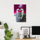 ZEENAALDJES IN DE LIEFDE ROZE FUCHSIA PARELMOER POSTER (Thuiskantoor)