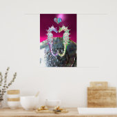 ZEENAALDJES IN DE LIEFDE ROZE FUCHSIA PARELMOER POSTER (Keuken)