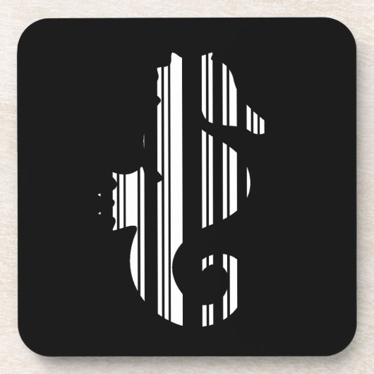 ZEENAARD BAR CODE Vis Barcode Patroon Ontwerp Bier Onderzetter (Voorkant)