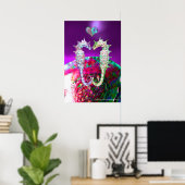 ZEENAARDEN VERLIEFDE ROZE BLAUW PAARS PARELMOER POSTER (Thuiskantoor)