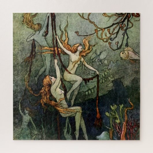“Zeenimfen” door Warwick Goble Legpuzzel (Verticaal)
