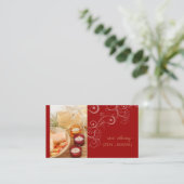 Zeenkamer, kaars + zwenkriemen visitekaartjes (Staand voorkant)