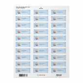 Zeeoever-huwelijk retouradresstickers etiket (Full Sheet)
