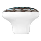 Zeeoor en Parel Nautilus Schelp Keramische Knop (Zijkant)