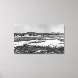 Zeeoor, oregon Beach Scene uit Water Photograp Canvas Afdruk
