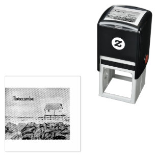 Zeeoord Morecambe Beach Hut Lancashire Zelfinktende Stempel
