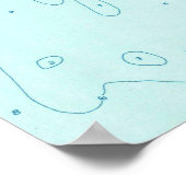 zeeoppervlak hoogte NJ-kaart (1953) Poster (Hoek)