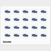 ZEEOSIX COLLECTIBLE AUTO ART VIERKANTE STICKER (Vel)
