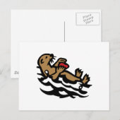 Zeeotter Briefkaart (Voorkant / Achterkant)