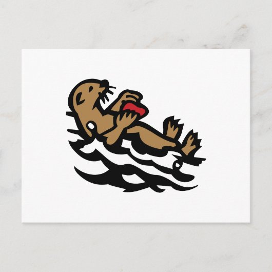 Zeeotter Briefkaart (Voorkant)