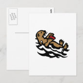 Zeeotter Briefkaart (Voorkant / Achterkant)