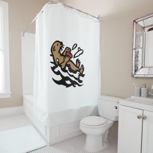 Zeeotter Douchegordijn (In situ)