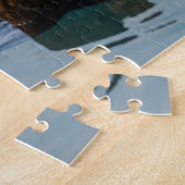 Zeeotter drijft op rug in oceaan legpuzzel (Zijkant)