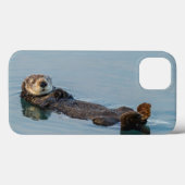 Zeeotter drijvend op rug in oceaan Case-Mate iPhone case (Achterkant (horizontaal))