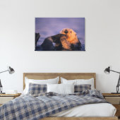 Zeeotter, Enhydra lutris Canvas Afdruk (Insitu (Slaapkamer))