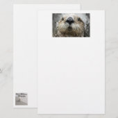 Zeeotter Gezicht Briefpapier (Voorkant / Achterkant)