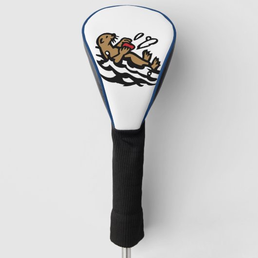 Zeeotter golfhoofdhoezen golfheadcover (Voorkant)