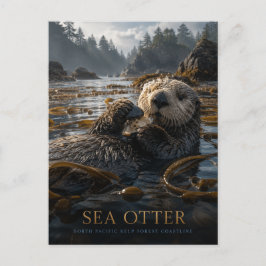 Zeeotter Kelpbos DIEREN Briefkaart