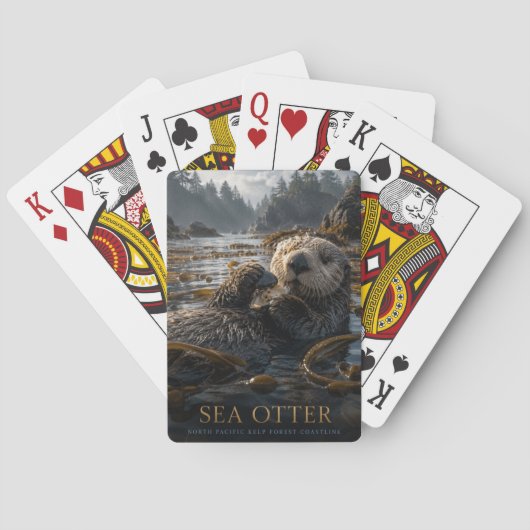 Zeeotter Kelpbos DIEREN Poker Pokerkaarten (Achterkant)