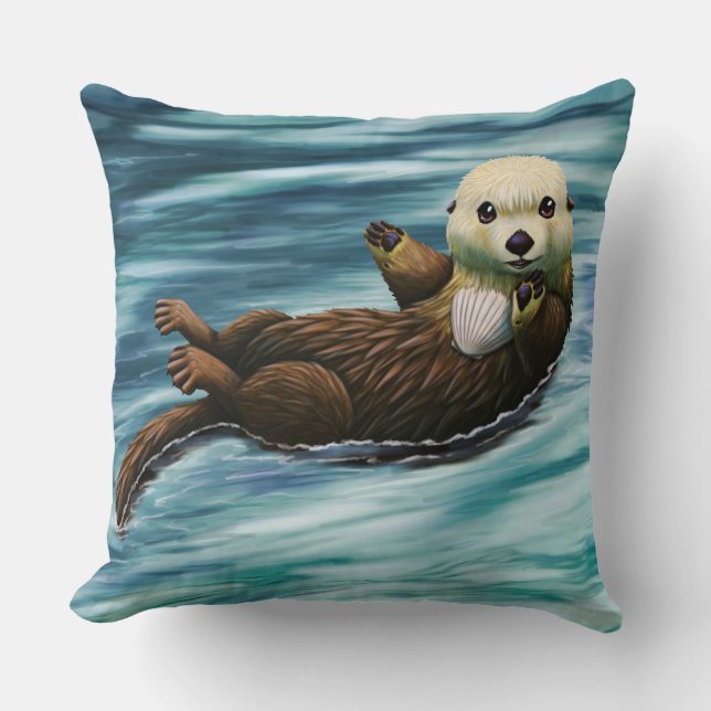 Zeeotter kussen (Voorkant)
